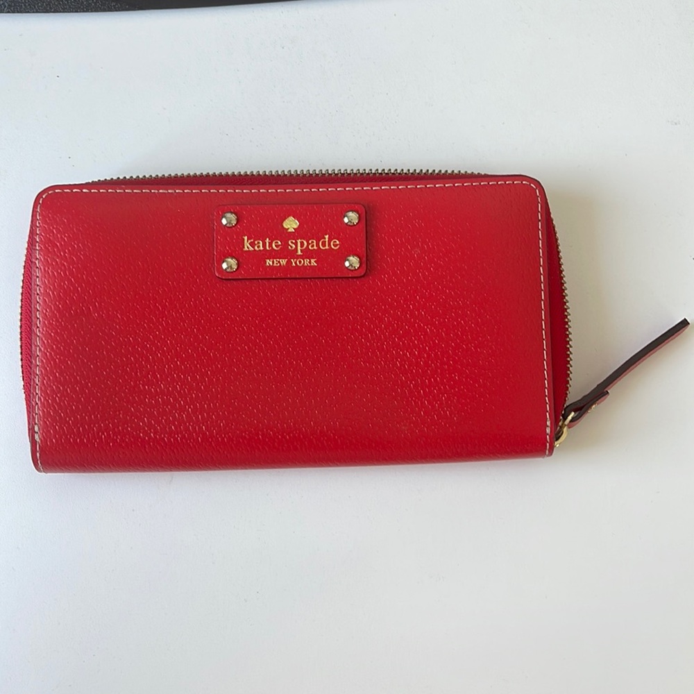 Kate Spade red leather wallet